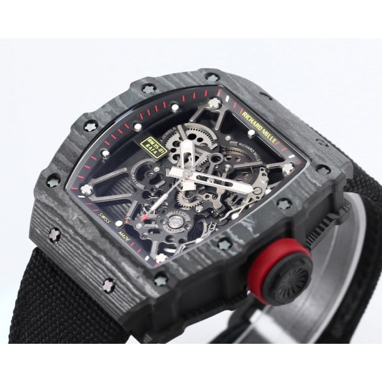 Richard Mille - RM35-01 44.5mm Skeleton NTPT Dial on Black Nylon Strap BBR RMUL3 Super Clone