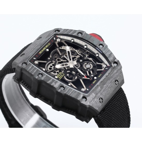 Richard Mille - RM35-01 44.5mm Skeleton NTPT Dial on Black Nylon Strap BBR RMUL3 Super Clone