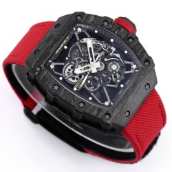 Richard Mille - RM35-01 44.5mm Skeleton NTPT Dial on Red Nylon Strap BBR RMUL3 Super Clone