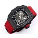 Richard Mille - RM35-01 44.5mm Skeleton NTPT Dial on Red Nylon Strap BBR RMUL3 Super Clone