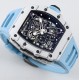 Richard Mille- RM35-01 Americas White NTPT/RU Skeleton Dial on Blue Strap BBR RMUL3 Super Clone