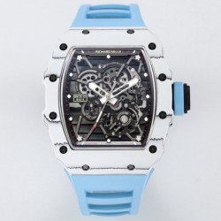 Richard Mille- RM35-01 Americas White NTPT/RU Skeleton Dial on Blue Strap BBR RMUL3 Super Clone