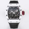 Richard Mille- RM35-01 Americas White NTPT/RU Skeleton Dial on Black Strap BBR RMUL3 Super Clone