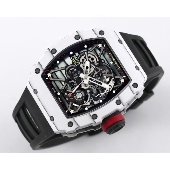 Richard Mille- RM35-01 Americas White NTPT/RU Skeleton Dial on Black Strap BBR RMUL3 Super Clone