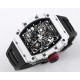 Richard Mille- RM35-01 Americas White NTPT/RU Skeleton Dial on Black Strap BBR RMUL3 Super Clone