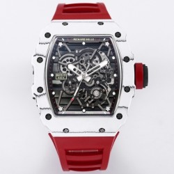 Richard Mille- RM35-01 Americas White NTPT/RU Skeleton Dial on Red Strap BBR RMUL3 Super Clone