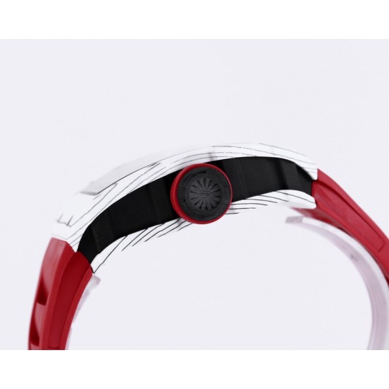 Richard Mille- RM35-01 Americas White NTPT/RU Skeleton Dial on Red Strap BBR RMUL3 Super Clone