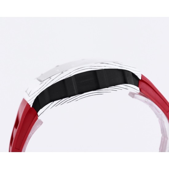 Richard Mille- RM35-01 Americas White NTPT/RU Skeleton Dial on Red Strap BBR RMUL3 Super Clone