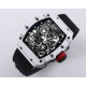 Richard Mille- RM35-01 Americas White NTPT/RU Skeleton Dial on Black Nylon Strap BBR RMUL3 Super Clone