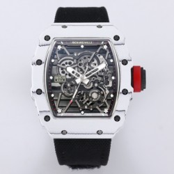 Richard Mille- RM35-01 Americas White NTPT/RU Skeleton Dial on Black Nylon Strap BBR RMUL3 Super Clone