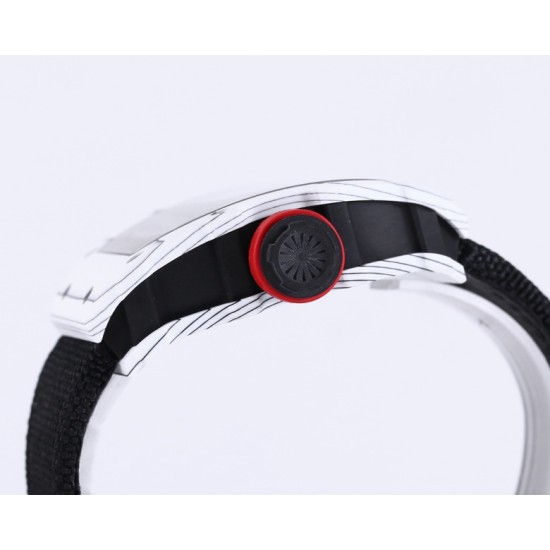 Richard Mille- RM35-01 Americas White NTPT/RU Skeleton Dial on Black Nylon Strap BBR RMUL3 Super Clone