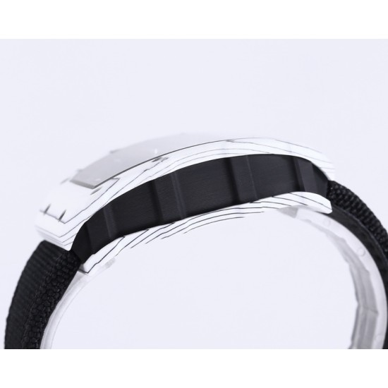 Richard Mille- RM35-01 Americas White NTPT/RU Skeleton Dial on Black Nylon Strap BBR RMUL3 Super Clone