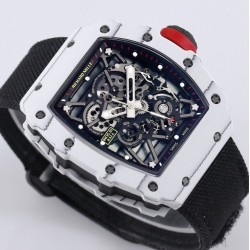 Richard Mille- RM35-01 Americas White NTPT/RU Skeleton Dial on Black Nylon Strap BBR RMUL3 Super Clone