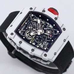 Richard Mille- RM35-01 Americas White NTPT/RU Skeleton Dial on Black Nylon Strap BBR RMUL3 Super Clone