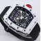 Richard Mille- RM35-01 Americas White NTPT/RU Skeleton Dial on Black Nylon Strap BBR RMUL3 Super Clone