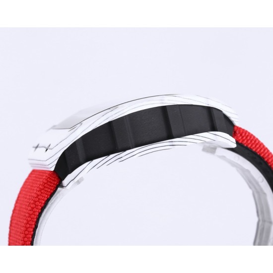 Richard Mille- RM35-01 Americas White NTPT/RU Skeleton Dial on Red Nylon Strap BBR RMUL3 Super Clone