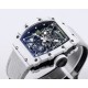 Richard Mille- RM35-01 Americas White NTPT/RU Skeleton Dial On White Nylon Strap BBR RMUL3 Super Clone
