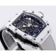 Richard Mille- RM35-01 Americas White NTPT/RU Skeleton Dial On White Nylon Strap BBR RMUL3 Super Clone