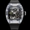 Richard Mille - RM35-01 Transparent Skeleton Dial With Black Rubber Strap Sonic RMUL2 Super Clone