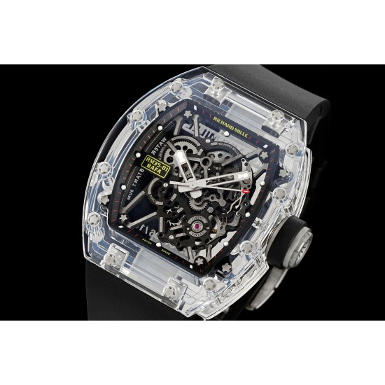 Richard Mille - RM35-01 Transparent Skeleton Dial With Black Rubber Strap Sonic RMUL2 Super Clone