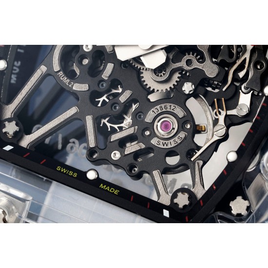 Richard Mille - RM35-01 Transparent Skeleton Dial With Black Rubber Strap Sonic RMUL2 Super Clone