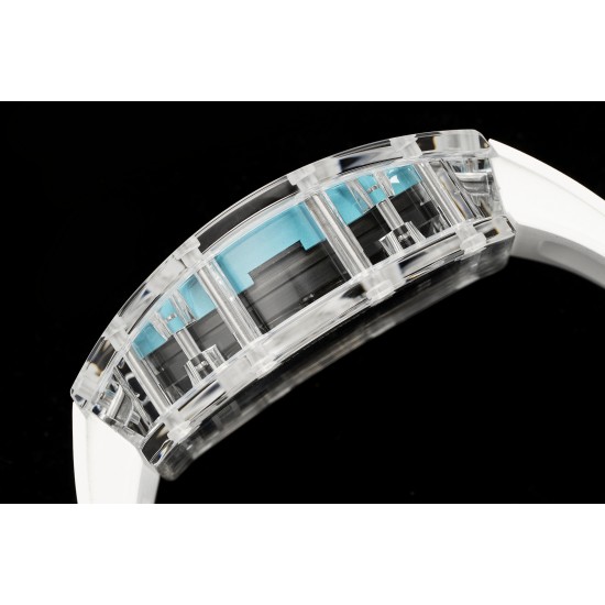 Richard Mille - RM35-01 Transparent Skeleton Dial With White Rubber Strap Sonic RMUL2 Super Clone
