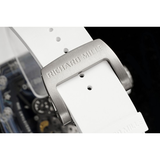 Richard Mille - RM35-01 Transparent Skeleton Dial With White Rubber Strap Sonic RMUL2 Super Clone