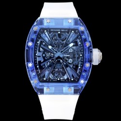 Richard Mille- RM12-01 Tourbillon Transparent Skeleton Dail With White Rubber Strap RMF
