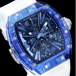 Richard Mille- RM12-01 Tourbillon Transparent Skeleton Dail With White Rubber Strap RMF