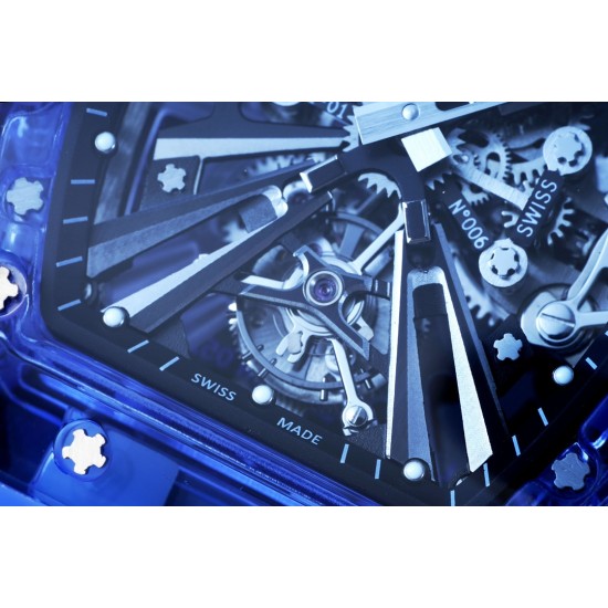 Richard Mille- RM12-01 Tourbillon Transparent Skeleton Dail With White Rubber Strap RMF
