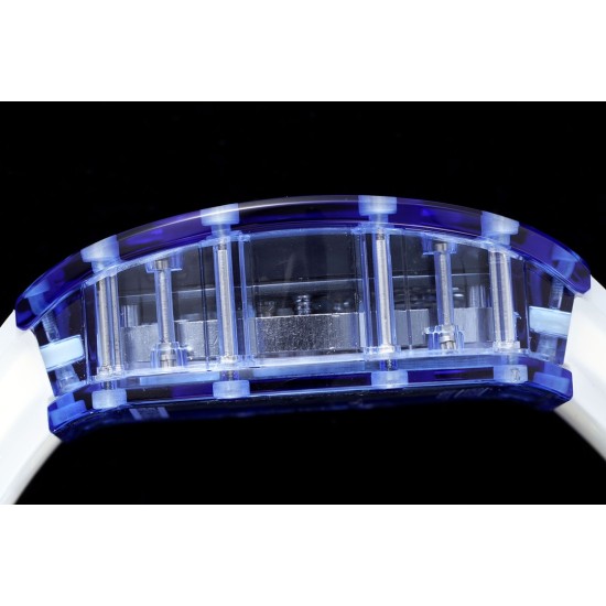 Richard Mille- RM12-01 Tourbillon Transparent Skeleton Dail With White Rubber Strap RMF