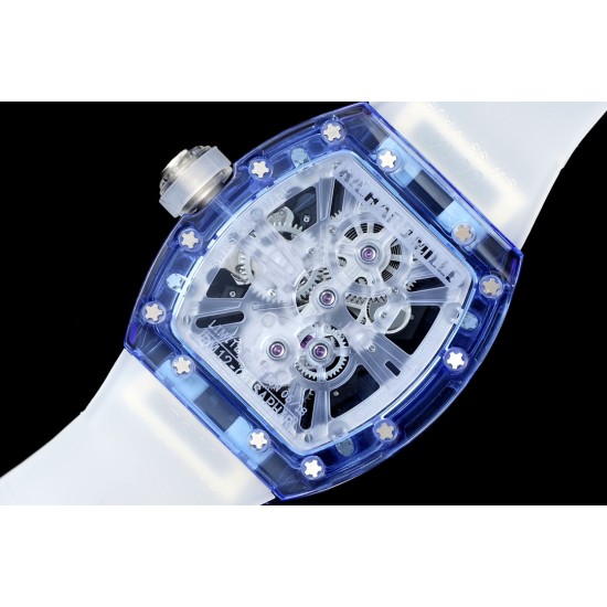 Richard Mille- RM12-01 Tourbillon Transparent Skeleton Dail With White Rubber Strap RMF