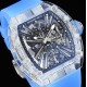 Richard Mille- RM12-01 Tourbillon Transparent Skeleton Dail With Blue Rubber Strap RMF