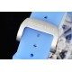Richard Mille- RM12-01 Tourbillon Transparent Skeleton Dail With Blue Rubber Strap RMF