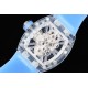 Richard Mille- RM12-01 Tourbillon Transparent Skeleton Dail With Blue Rubber Strap RMF