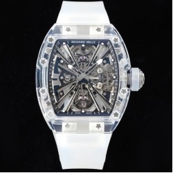 Richard Mille- RM12-01 Tourbillon Transparent Skeleton Dail With White Rubber Strap RMF