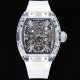 Richard Mille- RM12-01 Tourbillon Transparent Skeleton Dail With White Rubber Strap RMF