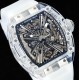 Richard Mille- RM12-01 Tourbillon Transparent Skeleton Dail With White Rubber Strap RMF