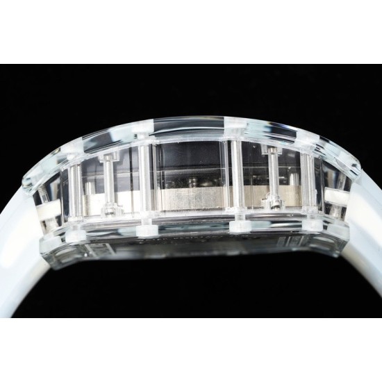 Richard Mille- RM12-01 Tourbillon Transparent Skeleton Dail With White Rubber Strap RMF