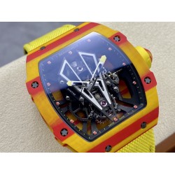 Richard Mille-RM27-03 Limited Edition Rafael Nadal 43mm Yellow FC/NY Blk/Blk BBR Tourbillon