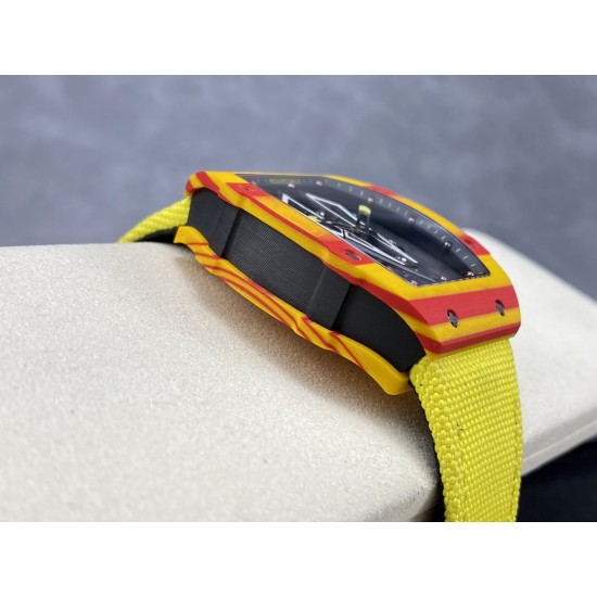 Richard Mille-RM27-03 Limited Edition Rafael Nadal 43mm Yellow FC/NY Blk/Blk BBR Tourbillon