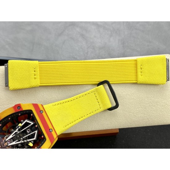 Richard Mille-RM27-03 Limited Edition Rafael Nadal 43mm Yellow FC/NY Blk/Blk BBR Tourbillon
