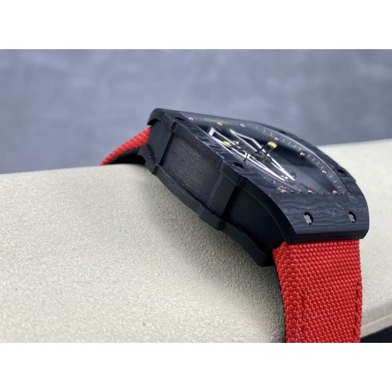 Richard Mille-RM27-03 Limited Edition Rafael Nadal 43mm Black NTPT/NY Red Strap BBR Tourbillon