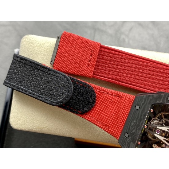 Richard Mille-RM27-03 Limited Edition Rafael Nadal 43mm Black NTPT/NY Red Strap BBR Tourbillon