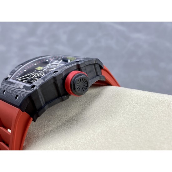 Richard Mille - RM35-02 Skeleton Dial NTPT With Red Rubber Strap T+F RMUL2 Super Clone