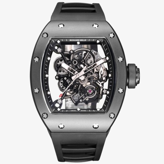 Richard Mille - RM055 43mm Black Cer/RU Skeleton Dial BBR RMUL2 Super Clone