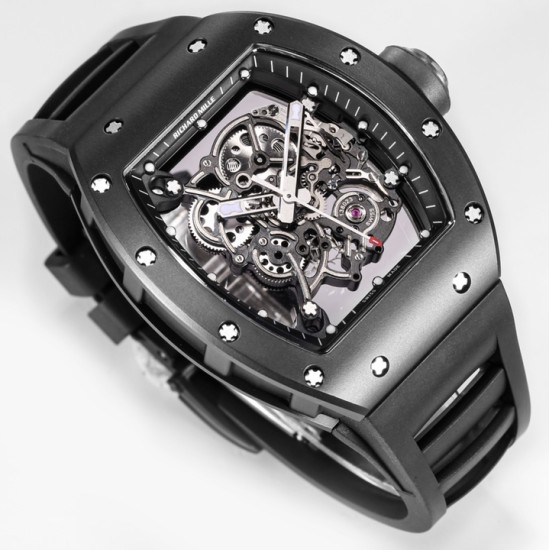 Richard Mille - RM055 43mm Black Cer/RU Skeleton Dial BBR RMUL2 Super Clone