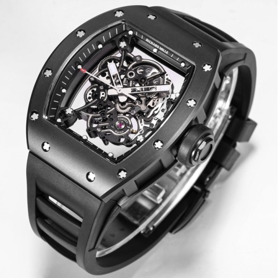Richard Mille - RM055 43mm Black Cer/RU Skeleton Dial BBR RMUL2 Super Clone