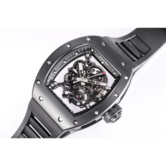 Richard Mille - RM055 43mm Black Cer/RU Skeleton Dial BBR RMUL2 Super Clone