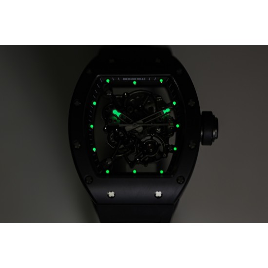 Richard Mille - RM055 43mm Black Cer/RU Skeleton Dial BBR RMUL2 Super Clone
